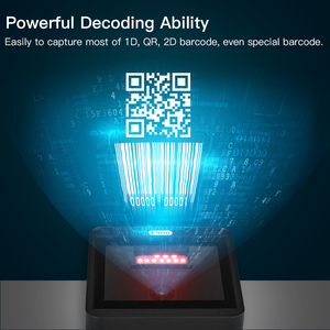 Eyoyo escáner de código de barras de escritorio 2D, omnidireccional manos libres con cable USB lector de código de barras grande, pantalla 1D QR escaneo de códigos de barras Auto - Product Image 3