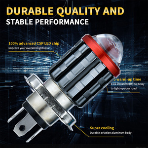 Yüksek kaliteli motosiklet aydınlatma sistemi yüksek/düşük işın CSP3570 lens aksesuarları PX15D BA20 H4 H4 led sis sürüş far ampulü - Product Image 4