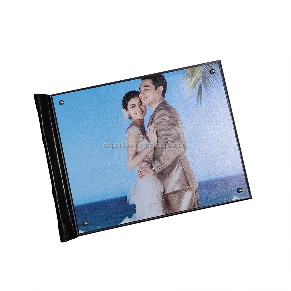Personnalisation d'album de couverture en acrylique transparent Album photo en cristal