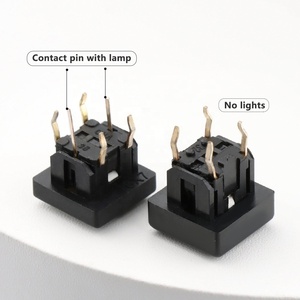 PCB kare tipi 6x7.2/6x 9/7x 7/8x 8/12x12mm kapalı 6*7.2mm 6*9mm 7*7mm 8*8mm 12*12mm LED dokunmatik anahtarı aydınlatmalı inceliğini anahtarı - Product Image 3
