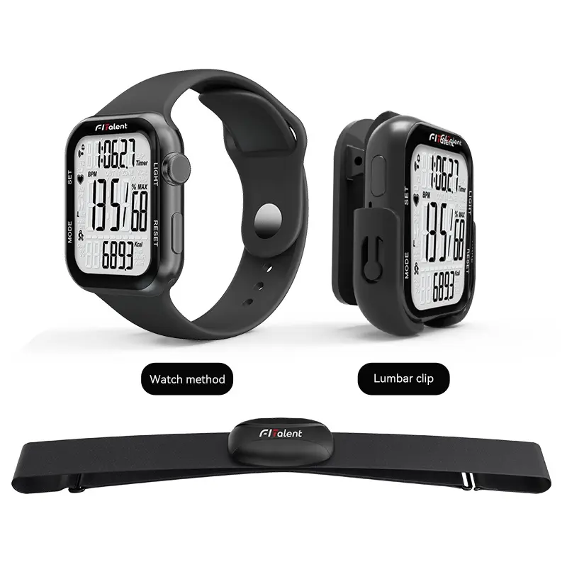 Độ chính xác cao iSport Calorie đốt truy cập Heart Rate Monitor Xem với 5.3kHz Dây đeo ngực cảm biến