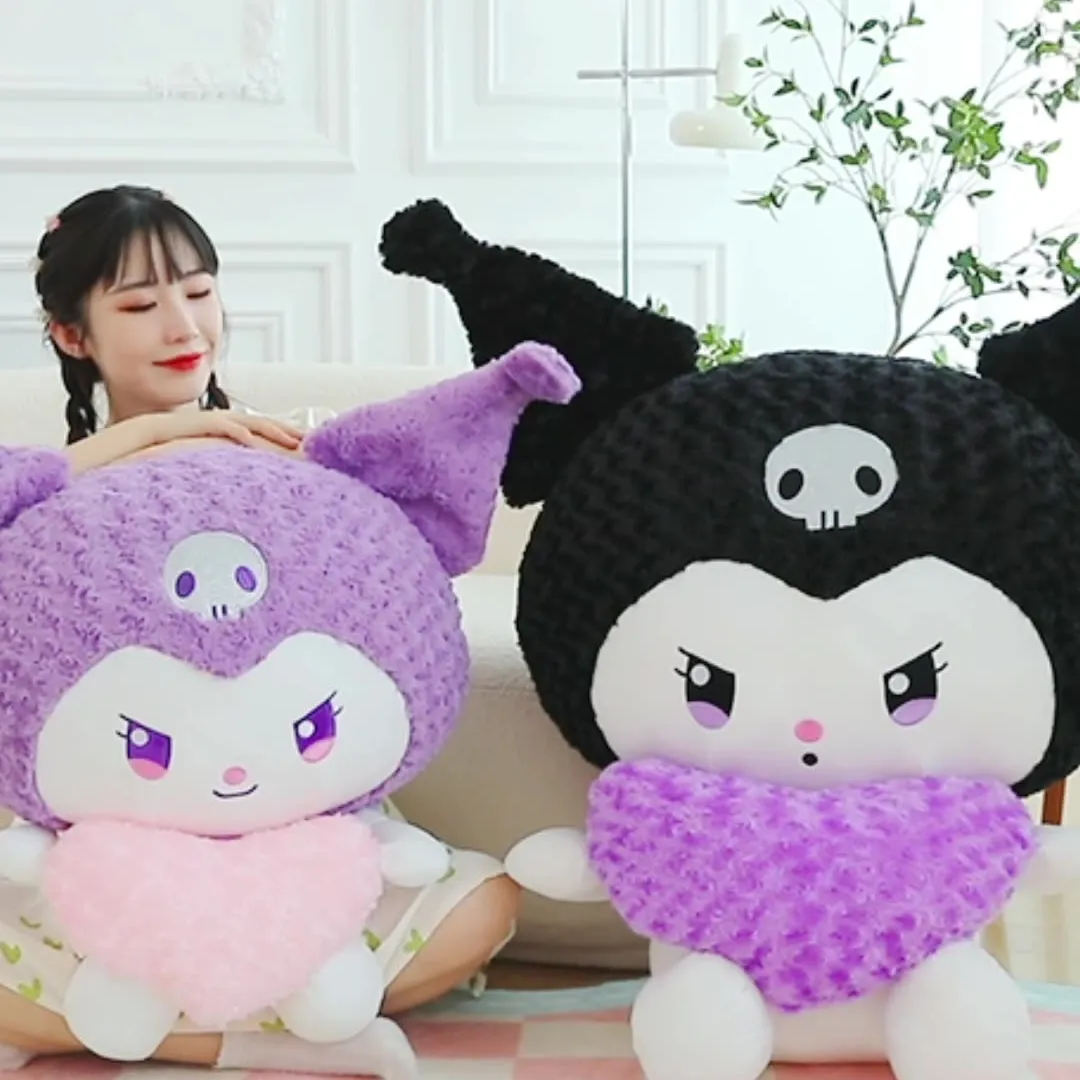 I più venduti cartoni animati e Anime simpatica bambola Kuromi ornamento imbottito peluche cuscino divano e letto per bambini bambola che dorme