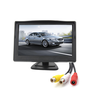 Monitor DC 12 ~ 24V con 2 entradas de vídeo 5 pulgadas 480*272 TFT Lcd Monitor de coche cámara de visión trasera inversa Monitor Pantalla de escritorio - Product Image 3