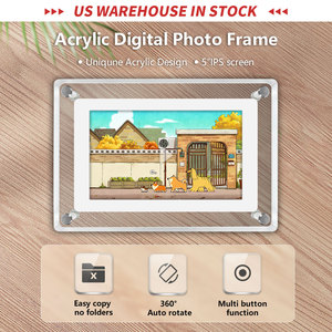 Toptan 5 inç akrilik resim NFT Video otomatik rotasyon fonksiyonu ile sonsuz nesne şeffaf dijital fotoğraf çerçevesi - Product Image 2