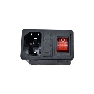 3-in-1 AC jack dişi erkek soket IEC 320 C14 kadın IEC60320 C16 giriş güç soketi 10A 250v fiş dağı sigorta ve anahtarı ile - Product Image 2