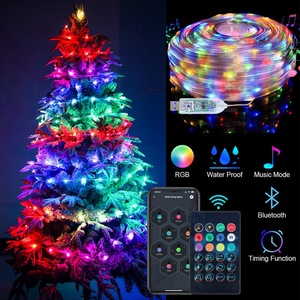 Promoción al aire libre 5V USB APP DMX Control Sueño Cambio de color LED Luces de hadas Cadena de luces inteligente Luces de decoración de Navidad - Product Image 2