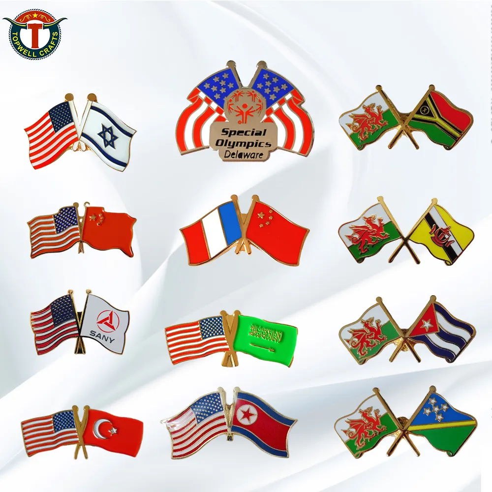 Design personalizado de alta qualidade, seu próprio emblema de bandeira, metal, esmalte, epóxi, portugal, árabe, lembrança, dubai, dia nacional
