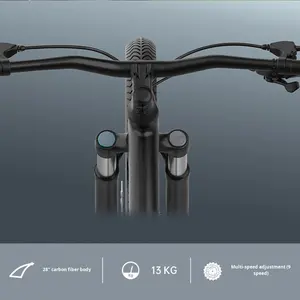 Sợi <span class=keywords><strong>Carbon</strong></span> 12 Tốc Độ Trọng Lượng Nhẹ Xe Đạp Leo Núi Kép Thủy Lực Đĩa Phanh Off-Road Xuống Dốc 28 "Bánh Xe 2.0" Lốp 120Kg Tải - Product Image 2