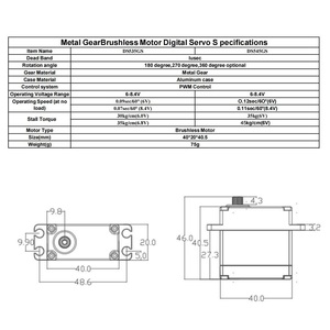 E-Power <strong>Low</strong> Price Cheap 35kg High Performance <strong>Servo</strong> Motor for <strong>RC</strong> Plane <strong>RC</strong> Parts &amp; Acc - Product Image 6