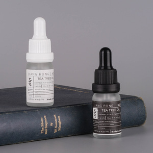 10 ML şeffaf buzlu yuvarlak özel etiketler cam Mini parfüm uçucu yağ damlalıklı şişeler  - Product Image 2