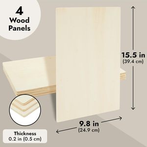 Незаконченные прямоугольные деревянные срезы для поделок - Product Image 6