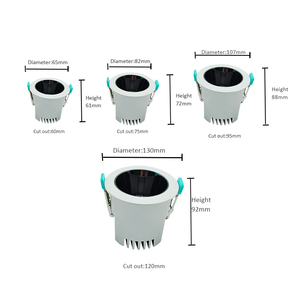 Kapalı ev aydınlatma 12W aşağı ışık Led Downlight tavan ışık <span class=keywords><strong>Saa</strong></span> spot Downlight Led LED COB alüminyum 220V Modern CRI92
