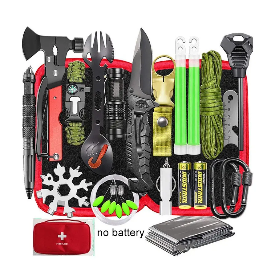 SOS Outdoor Camping Tactical Emergency Tool Kit Survival Gear Box Multi-fonction First Aid Kit