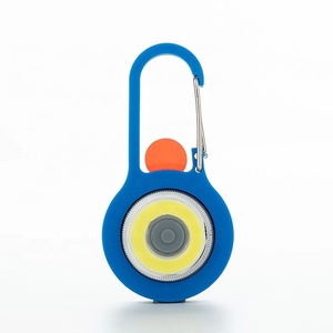 QXMOVING פלסטיק גבוהה בהיר מיני Carabiner אור COB <span class=keywords><strong>LED</strong></span> אור 1 ואט Keychain פנס קטן כיס אור