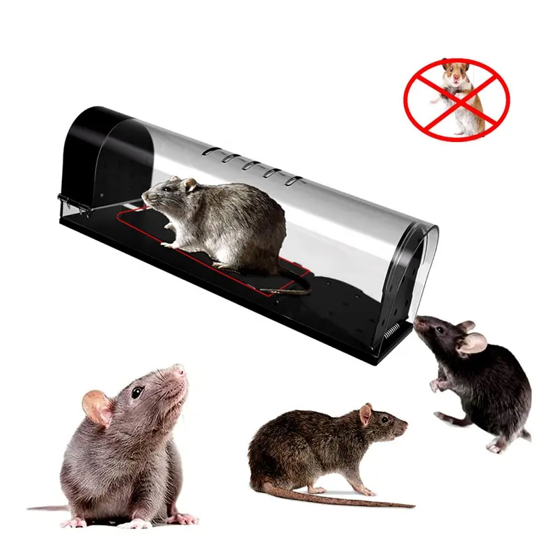 SJZ OEM/ODM جديد تصميم عالية فعالة كبيرة قابلة لإعادة الاستخدام البلاستيك لا تقتل الفئران الحية إنسانية مصيدة فئران قفص