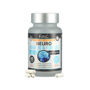 NEURO BRAIN & FOCUS 600mg 60 Kapseln Gedächtnis fokus und Wachsamkeit helfen einer gesunden Gehirn funktion und unterstützen eine gesunde Konzentration - Product Image 1