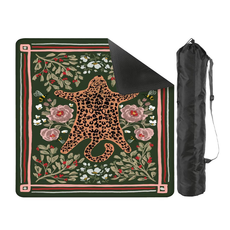 dark green leopard print
