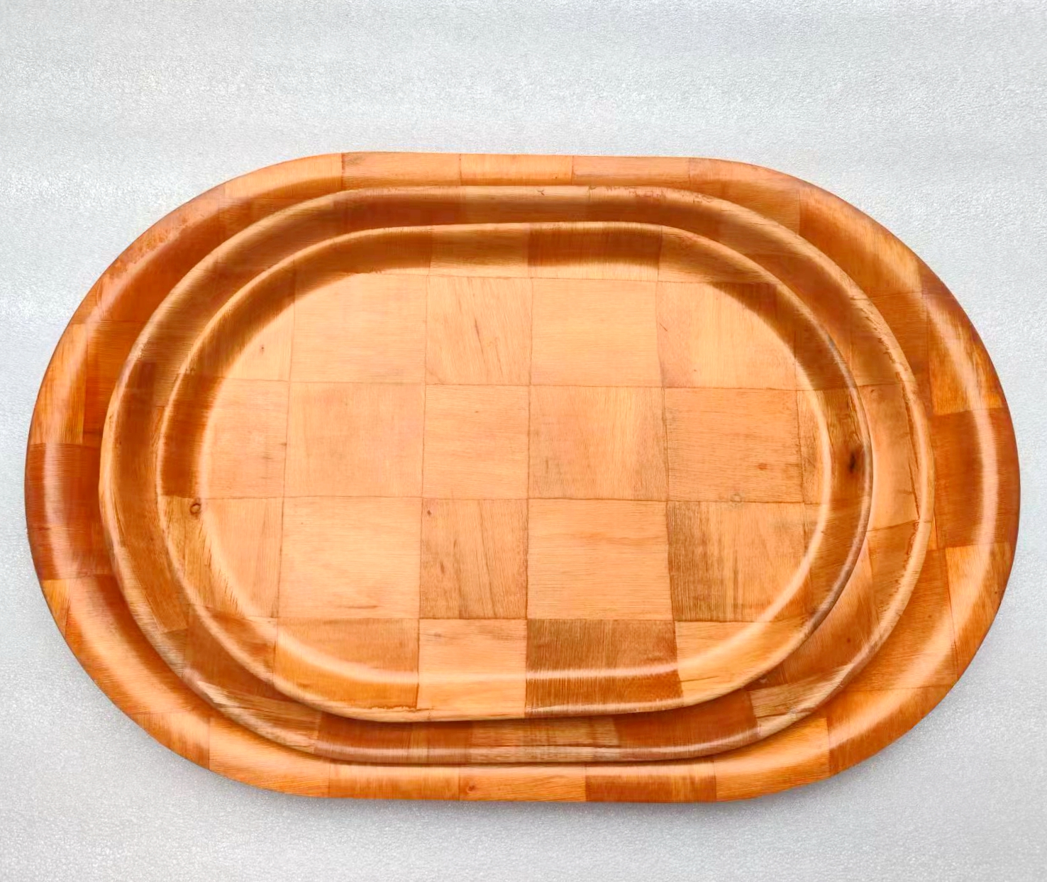 wooden oval plate