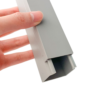 PVC Wiring Cable Ducts Plastic Electrical Cable Tray Decorative PVC <strong>Network</strong> Cable <strong>Trunking</strong> Clear Cover White OEM - Product Image 5