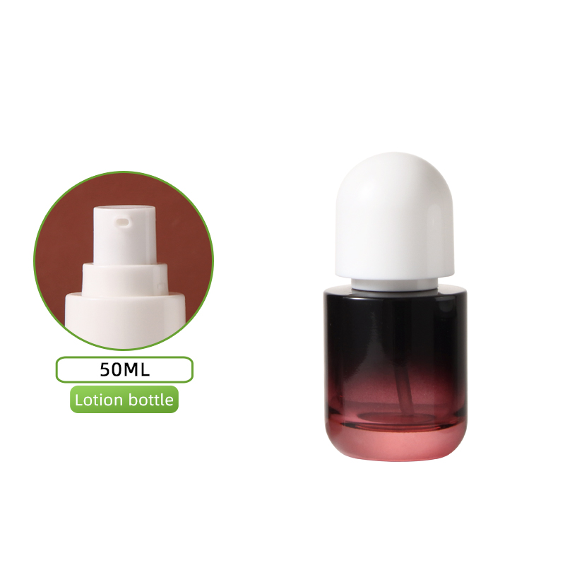 Botella de vino tinto de 50 ml - Cabezal de loción blanca + Tapa blanca Yunshang