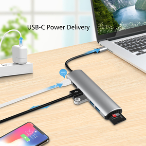 100W ricarica rapida tipo C hub maschio USB3.0 RJj45 porta di rete tipo C USB C Hub adattatore per M1M2 Macbook Air/Pro - Product Image 6