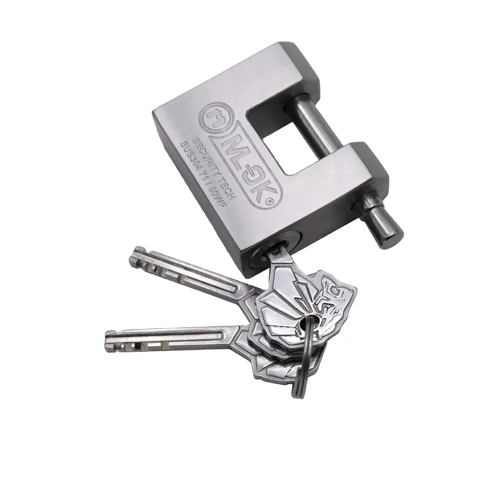 Mlock en iyi asma kilit pas geçirmez konteyner kullanımı tuş kilidi 70mm 80mm ağır dikdörtgen anahtar asma kilit ana anahtar ile