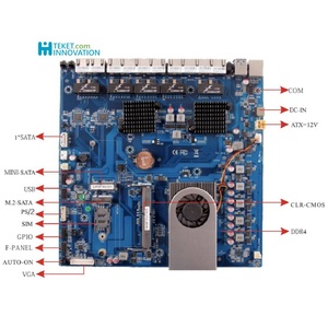 Intel Core skylake-u Celeron 3855U anakart C3855LTE çok LAN 10 * LAN + 2 * SFP yönlendirici Pfsense çok LAN güvenlik duvarı ağ sunucusu - Product Image 1