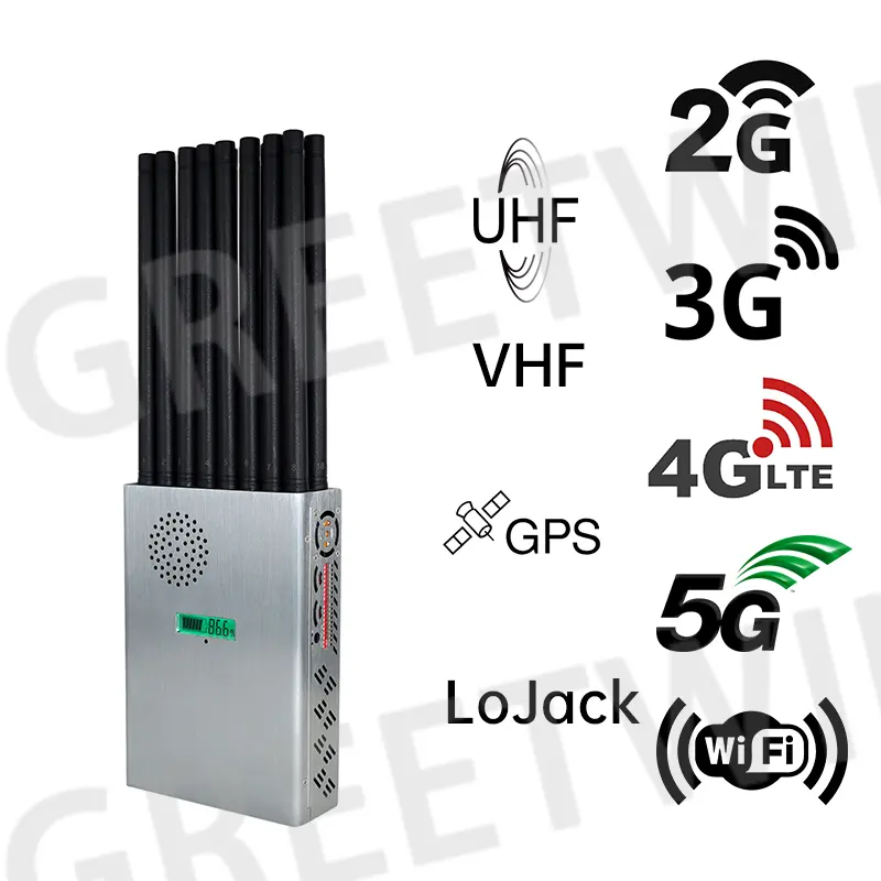 18チャンネルハンドヘルドGSMCDMA LTE 3G 4G 5G WIFI GPS Lojack VHFUHF信号検出器