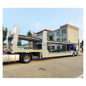 Struttura della piattaforma di carico a doppio strato semirimorchio semirimorchio semichiuso a scheletro, per il carico di trasporto di auto 6/8 - Product Image 4