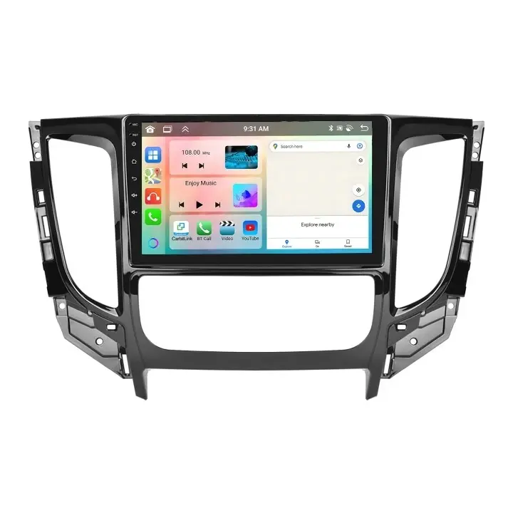 9 inç araba Stereo Pajero spor/Triton 2DIN araba ses Carplay Android oto IPS DSP GPS WiFi OEM araç DVD oynatıcı oyuncu için Mitsubishi
