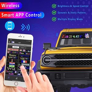Bluetooth App programmabile Led Car Sign Board USB 5V messaggio a scorrimento Led Matrix Panel Display digitale per la pubblicità del negozio - Product Image 2