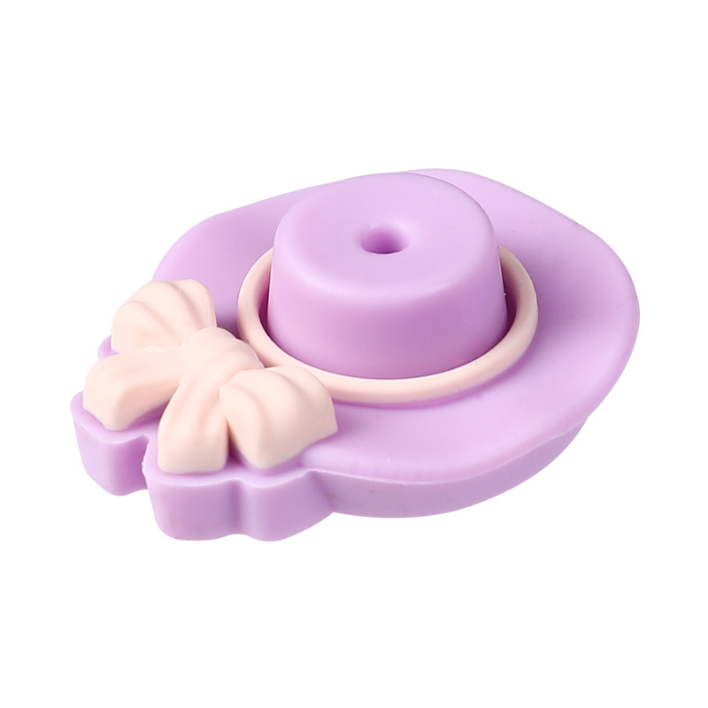 Chapeau noeud 3D violet