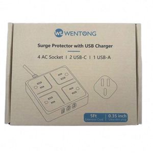 UL测试和FCC认证的125V 10A电源带17W PD充电器C型<span class=keywords><strong>USB</strong></span> a端口，适用于家用便携式插头和插座