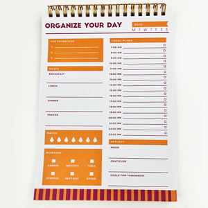 Bloc de notas de Oficina de Impresión al por mayor, planificador diario mensual, notas de escritorio para hacer listas de notas, cuaderno espiral personalizado
