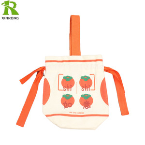Patrón de impresión de lona con Cordón portátil con correa de asa de algodón Patrón de logotipo Bolsa de compras reutilizable - Product Image 2