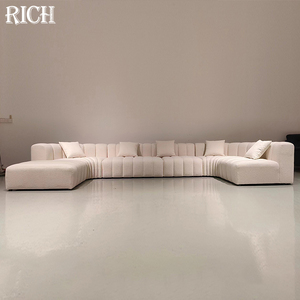 <span class=keywords><strong>Sofa</strong></span> sudut Putih bentuk U dengan Modular minimalis modis terlaris untuk rumah Villa ruang tamu Hotel aula acara - Product Image 4