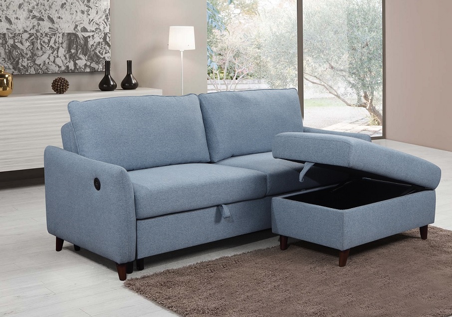 New modern cheaper fabric living room sofa  set with pull out sleeper bed for home