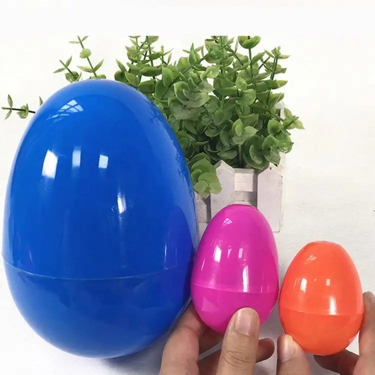 Oeuf de Pâques Jumbo à remplir de 35CM en plastique pour huevos de pascua, Oeufs de Pâques DIY de grande petite taille personnalisés avec des couleurs unies