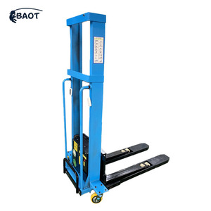 Baot carrello elevatore manuale idraulico stacker di sollevamento 1 ton 2 ton carrello elevatore elettrico di carico e scarico del carrello elevatore - Product Image 4