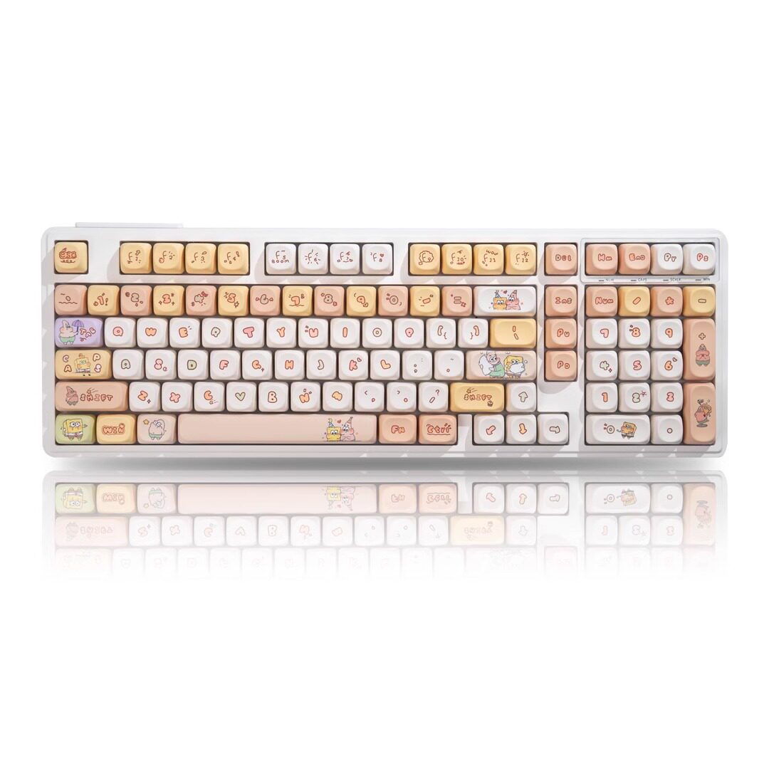 White-YG102 Keyboard+M-OA Paidaxing Keycaps