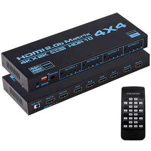 Caja de salida V2.0 4K HDMI Matrix 4, con Extractor EDID IR, Control remoto, compatible con 4K HDCP 2,2 HDR, convertidor de matriz - Product Image 2