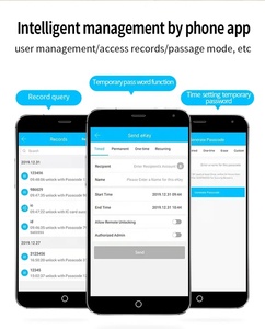 Ttlock akıllı ev kapı kilidi ahşap kapı-<span class=keywords><strong>Buy</strong></span> için akıllı kilit biyometrik kilit anahtarsız giriş kapı kolu