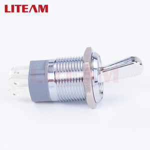 16mm High Current 2Way <strong>Electronic</strong> on Off Metal <strong>Push</strong> <strong>Button</strong> <strong>Toggle</strong> Switch NO NC Self-lock 12V Waterproof <strong>Push</strong> Pull <strong>Toggle</strong> Switch - Product Image 3
