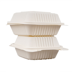 生分解性クラムシェルボックスは、紙箱用のランチ食品グレードのコーンスターチ使い捨てバーガー容器を持ち帰ります - Product Image 1