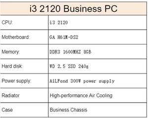 I3พีซีสำหรับนักเล่นเกมสร้างเดสก์ท็อป2120ชุดอุปกรณ์คอมพิวเตอร์แบบกำหนดเอง - Product Image 6