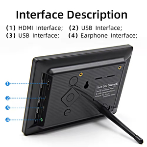 Manufacturer 7 Inch 1024*600 IPS LCD Capacitive Touch <strong>Screen</strong> <strong>Raspberry</strong> <strong>Pi</strong> Display <strong>with</strong> Speakers and <strong>Case</strong> MPI7008-C - Product Image 5