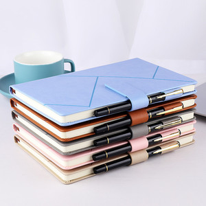 Cuaderno de negocios A5 versión coreana Simple, Bloc de notas, registro de reuniones de empresa, trabajo, oficina, bloqueo, diario, con logotipo impreso - Product Image 3