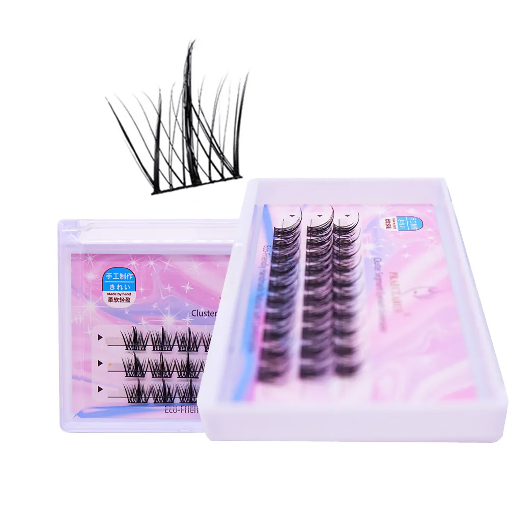 Tự áp dụng 3D cụm cá nhân Lash C Curl DIY Lash mở rộng Kit khối lượng tự nhiên Fluffy Lash mở rộng nguồn cung cấp