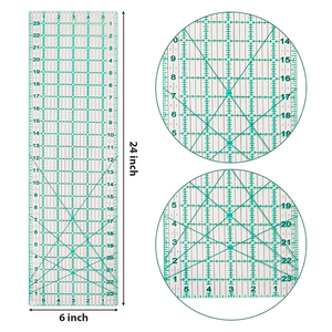 Nhà máy chuyên nghiệp 6 "x 24" vuông Acrylic Quilting may Cai Trị cho độ chính xác cắt và hàng thủ công quilting - Product Image 3