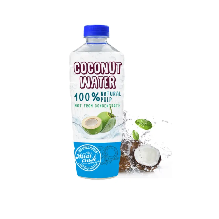 Grosir 1000ML kemasan botol air kelapa segar organik dengan bubur kertas